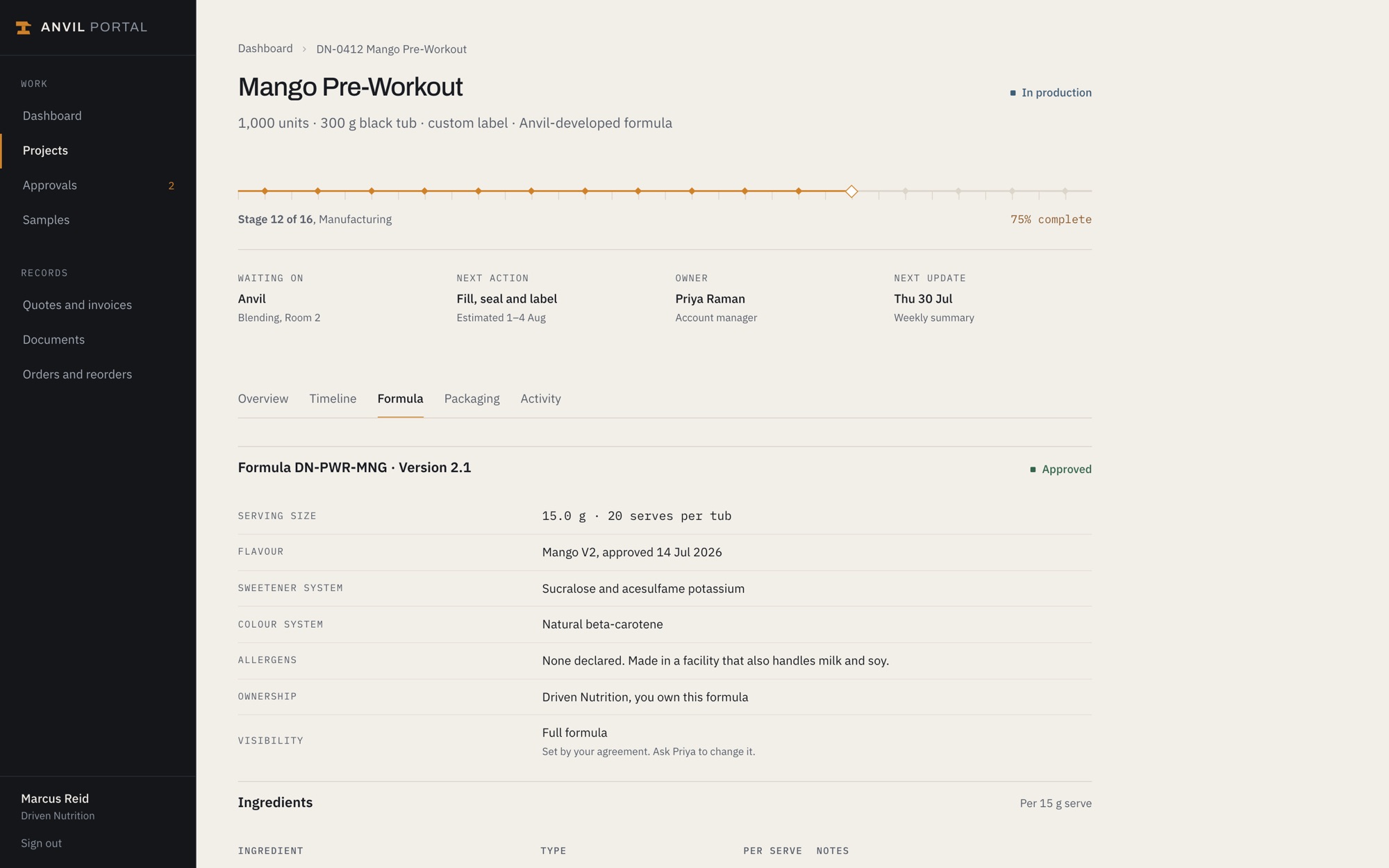Portal formula screen — version, visibility and ownership